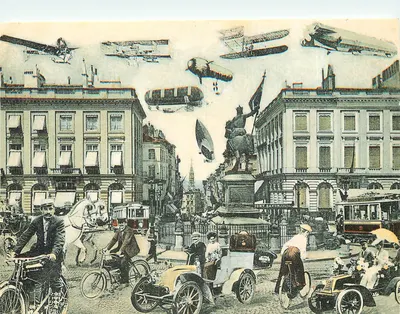 Bruxelas — Vista aérea imaginária — Fundação para a Arquitetura, 1910