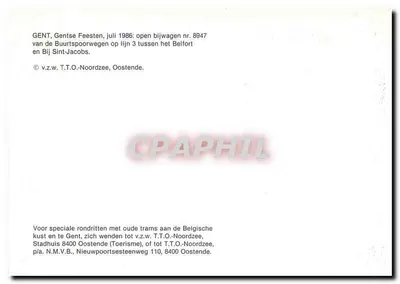 Gent — Gentse Feesten 1986 — v.z.w. T.T.O.-Noordzee — Rewers