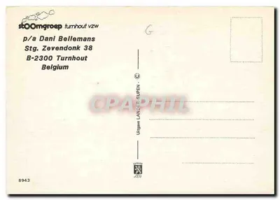 Pequeno trem a vapor no Parque da Cidade — Turnhout — editor VE NO, n° 412049 — Verso