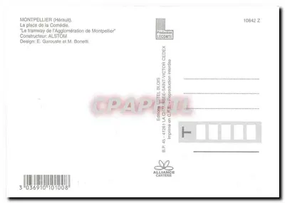 Montpellier — Plac Komedii — Wydawnictwo Cétil Blois — Rewers