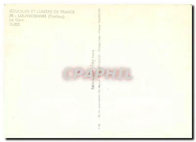 Estação de Louveciennes — Yvelines — Edições Yvon — Verso