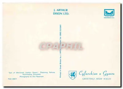 Ffestiniog Railway — stacja i parowóz — J. Arthur Dixon Ltd. — Rewers