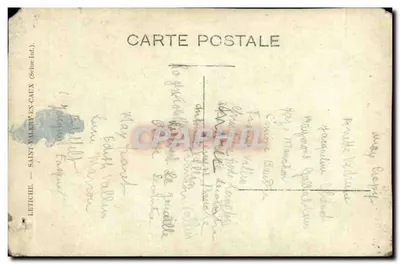 Grupo de jovens — Saint-Vaury-en-Caux — Letiche — Verso