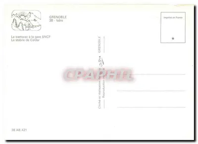 Stacja SNCF w Calder — Grenoble — Tramwaj — Wydawca nr 38 AB 421 — Rewers