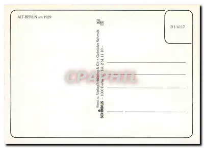Alt-Berlim — Elevação da guarda diante do monumento da vitória — Herst. u. Verlag Schenning & Co. — Verso