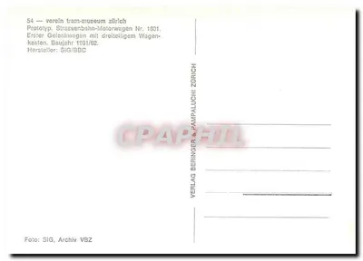 Tramway de Zurique — Protótipo com três vagões — SIG BBC — Verso