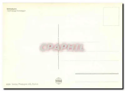Parowóz na linii Sihltalbahn — Sihltalbahn « Schnääggi-Schaaggi » — Verlag Photoglob AG, Zurych, n° 6335 — Rewers