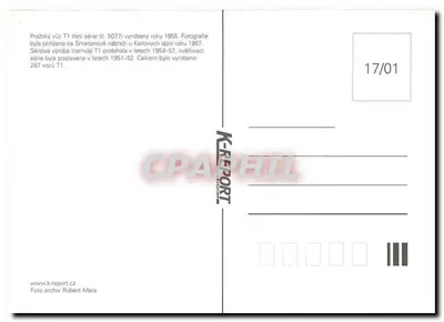 Tramwaj T1 seria 5077 — 50 lat działalności 1958-2008 — K-Report — Rewers