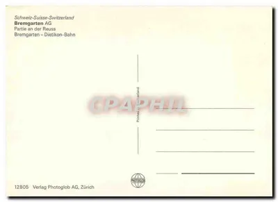 Bremgarten — Parte da Reuss — Verlag Photoglob AG, Zürich, n°12805 — Verso