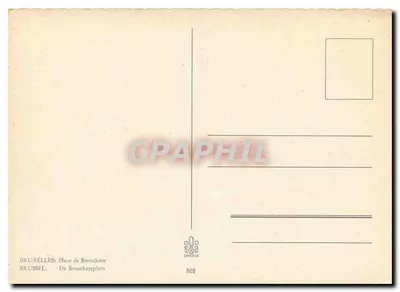 Place de Brouckere — Bruxelas — editor Grania n°503 — Verso