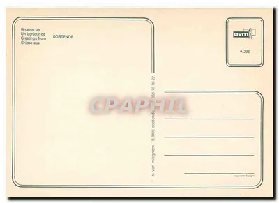 Oostende — widok panoramiczny — a. van misghem, seria A.236 — Rewers