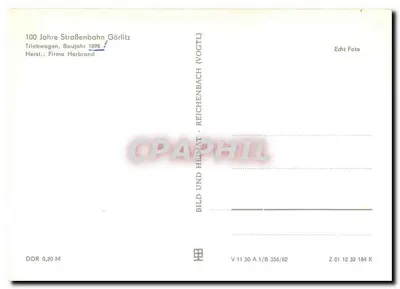 Tramway de Görlitz — Tramway de trabalho n°4 — Firma Herbrand — Verso
