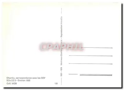 Chamby — Correspondência com as CEV — Coll. MOB — Verso