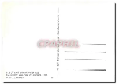 FZa 4/4 2001 à Zweisimmen — 1966 — Verso