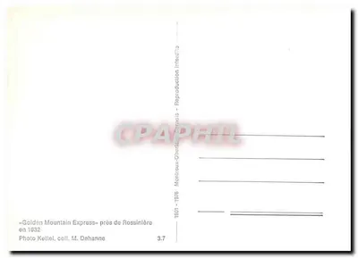 Golden Mountain Express — perto de Rossinière — Foto Kettel, coll. M. Dehanne — Verso