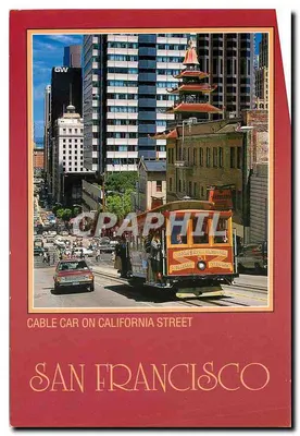Cable car on California Street — San Francisco — Smith Novelty Co. n° E110