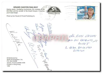Grand Canyon Railway — Terrell Publishing Co. n° 1802 — Verso