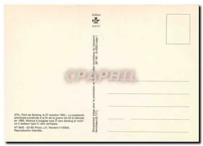 Ponte de Seraing — passarela provisória — Edição a.s.b.l. — Verso