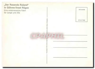 "Der Rasende Roland" — stoomtrein n° 994632 — hd-cards — Achterkant