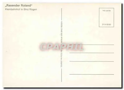बिन्ज़/रूगेन में क्लीनबाहनहॉफ — „रासेंडर रोलैंड“ — hd-cards — पीछे