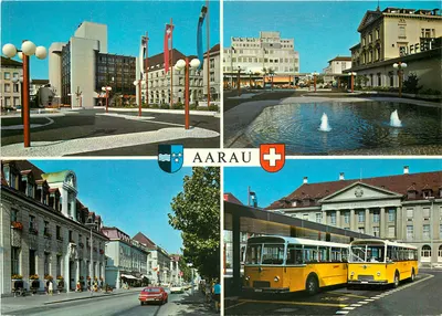 Aarau — vista panorâmica — Verlag Photoglob AG, Zürich, n° 7205