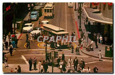 Carris aéreas de San Francisco — Powell e Market Streets — Pub. by Smith News Co.