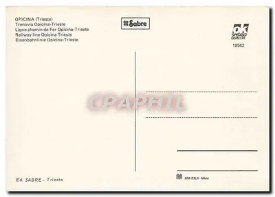 Opicina-Trieste — Tramway linha 406 — Editor Sabre, Trieste — Verso