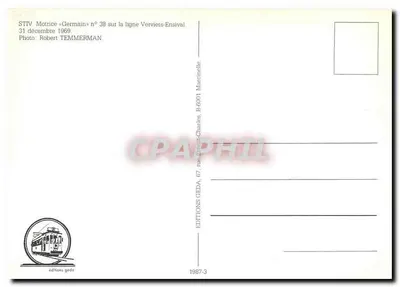 Tramwaj nr 38 « Germain » — linia Verviers-Ensival — Wydawnictwo GEDA — Rewers