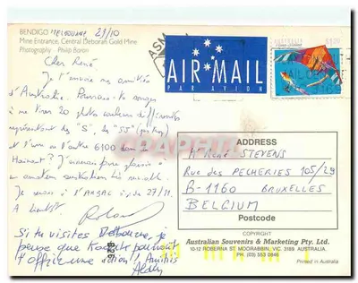 Central Deborah Gold Mine — Bendigo, Victoria — Australian Souvenirs & Marketing Pty. Ltd. — Verso
