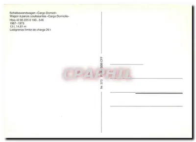 Vagão com paredes deslizantes « Cargo Domicile » — Hbis 42 85 225 0 100...546 — Verso