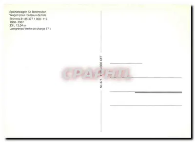 Vagão para bobinas de aço Shimms — 31 85 477 1070-3 — SBB-CFF — Verso