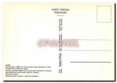 Tramwaj 9994 — między Bredene a Zeebrugge — wydawca AMUTRA — Rewers