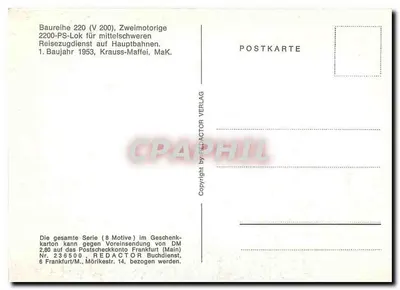 Lokomotywa 220 057-4 — Deutsche Reichsbahn — Redactor Verlag — Rewers