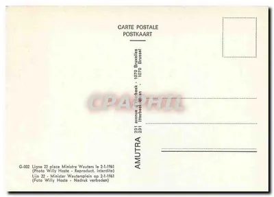 Tramwaj linia 22 w Brukseli — plac Ministra Wauters — fot. Willy Hoste — G-002 — Rewers