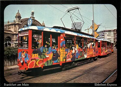 Frankfurt am Main — Tramway decorado para o Ebbelwei-Express — editor Michel + Co.