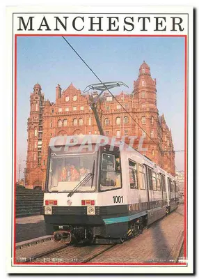Manchester — Tramway em frente ao prédio histórico — Dennis Print & Publishing, n° M002117L