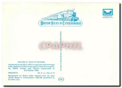 Bulleid Q1 0-6-0 w Feltham — Nr 33004 — Fotografia Roberta Adleya — Rewers