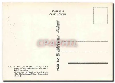Parowóz HL 1010 typ 21 (Alco) — na torze czterokolejowym w Mol — wydawnictwo AMUTRA — Rewers