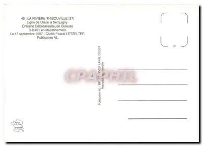 La Rivière-Thibouville — Linha de Oissel a Serquigny — Publicação AL — Verso