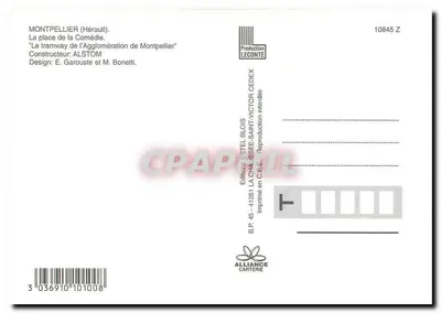 Montpellier — Plac Komedii — Wydawca Estel Blois — Rewers