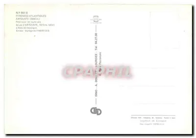 Trem na montanha — Artouste (2000 m) — Dino A. Doucet, Lourdes — Verso