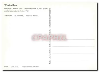 Winterthur — trolleybus nr 113 — SWP/BERNA/SWS/R+J/BBC — Rewers