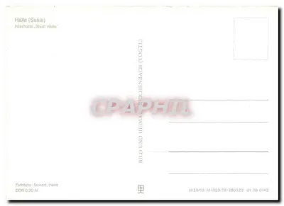 Halle (Saale) — Interhotel Stadt Halle — editor Vogtl — Verso