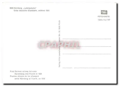 Niemcy – Ludwigsbahn – pierwsza niemiecka linia kolejowa – Frilla — Rewers