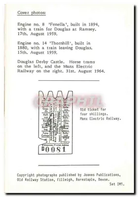 Douglas Derby Castle — Manx Electric Railway — Joanes Publications — Verso