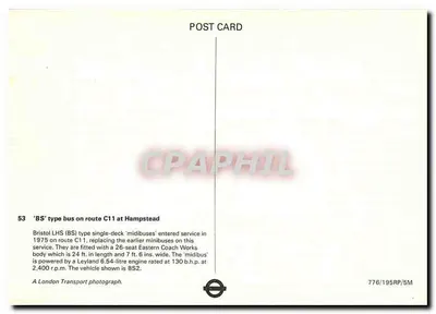 Autobus C11 w Hampstead — Bristol LHS 'BS' typ — London Transport — Rewers