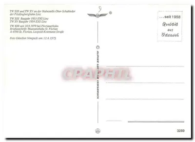 Haltestelle Ober-Schablide — Tramways TW XIII e TW XV — Alpine Luftbild Innsbruck — Verso