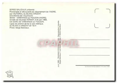 Chegada do Autorail do Blanc Argent — Varennes-sur-Fouzon — Serge Baliziaux — Verso