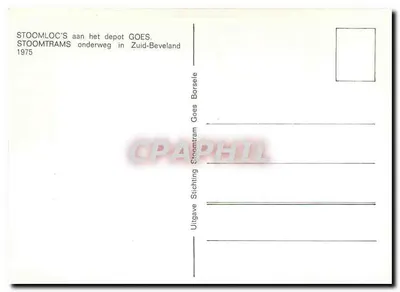 Parowoz na stocie w Goes — Stichting Stoomtram Goes Borsele, 1975 — Rewers