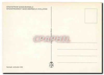 Trem a vapor n°3 — Goess-Borsele — Verso
